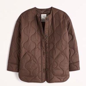 Abercrombie & Fitch Quilted Brown Puffer Jacket
